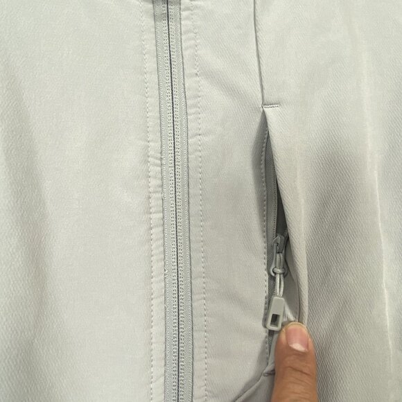 32 Degrees Heat Mens Light Gray Sleeveless Zip-Up Vest Large Polyester/Spandex - Picture 8 of 11